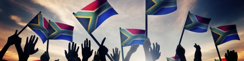 South African flags banner